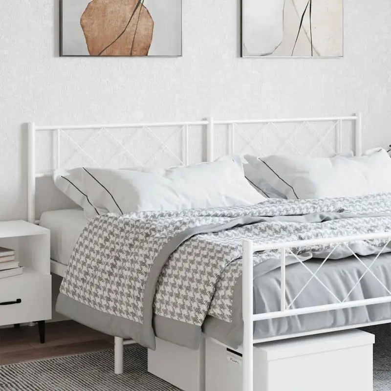 Ronde buizen hoofdbord met trendy ontwerp voor elke slaapkamer - Wit / 180 cm / 1 - Hoofdborden en voetborden