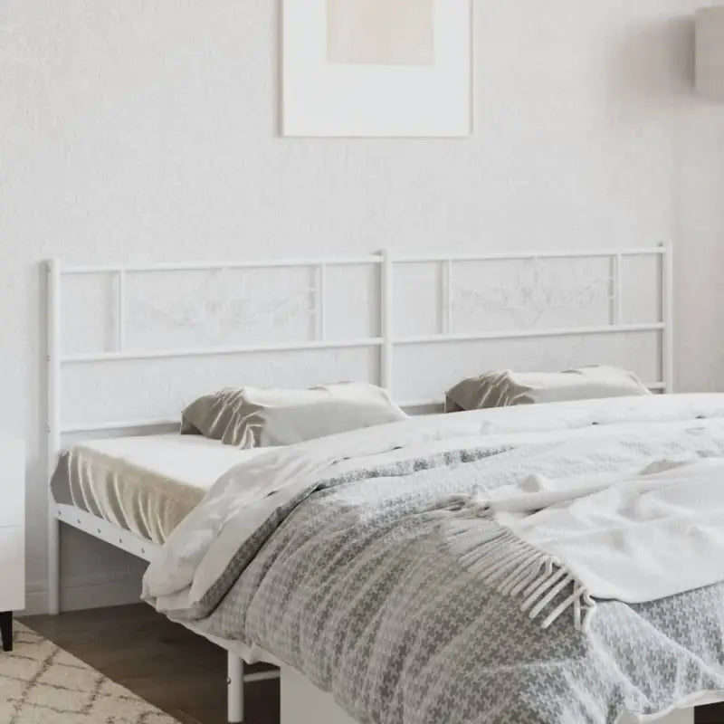Ronde buizen hoofdbord met trendy ontwerp voor elke slaapkamer - Wit / 193 cm / 1 - Hoofdborden en voetborden