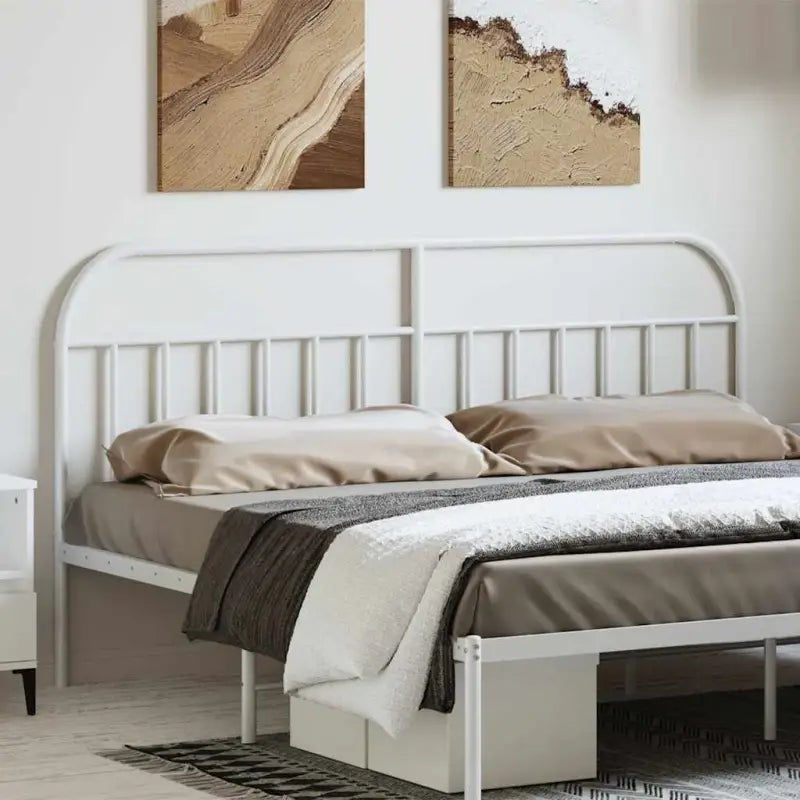 Ronde buizen hoofdbord met trendy ontwerp voor elke slaapkamer - Wit / 180 cm / 1 - Hoofdborden en voetborden