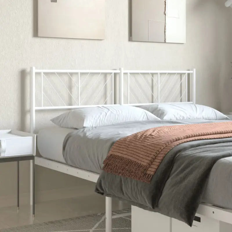 Ronde buizen hoofdbord met trendy ontwerp voor elke slaapkamer - Wit / 120 cm / 1 - Hoofdborden en voetborden