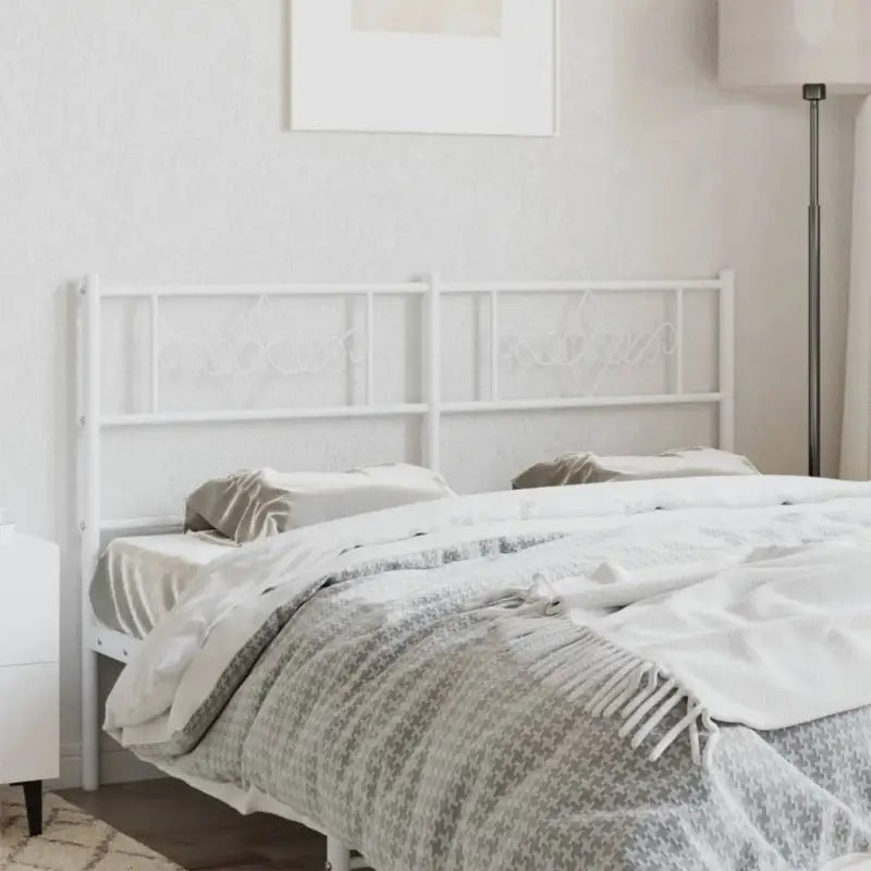 Ronde buizen hoofdbord met trendy ontwerp voor elke slaapkamer - Wit / 120 cm / 1 - Hoofdborden en voetborden