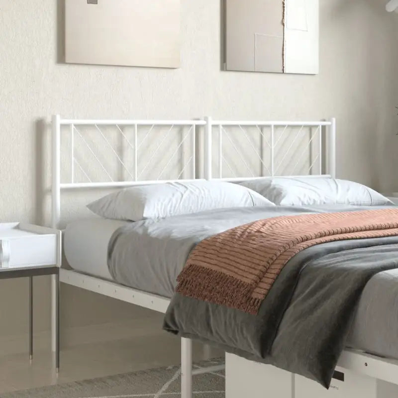 Ronde buizen hoofdbord met trendy ontwerp voor elke slaapkamer - Wit / 140 cm / 1 - Hoofdborden en voetborden