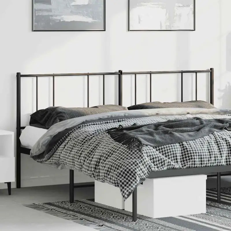 Ronde buizen hoofdbord met trendy ontwerp voor elke slaapkamer - Zwart / 180 cm / 1 - Hoofdborden en voetborden