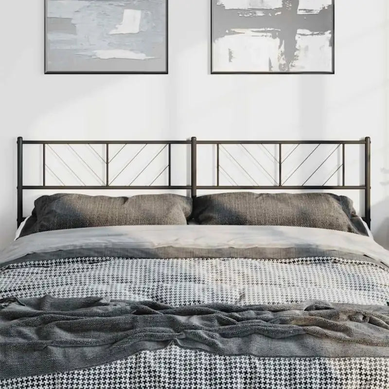 Ronde buizen hoofdbord met trendy ontwerp voor elke slaapkamer - Zwart / 193 cm / 1 - Hoofdborden en voetborden