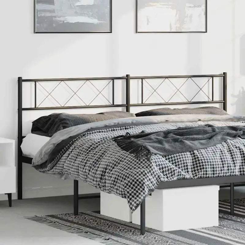 Ronde buizen hoofdbord met trendy ontwerp voor elke slaapkamer - Zwart / 180 cm / 1 - Hoofdborden en voetborden