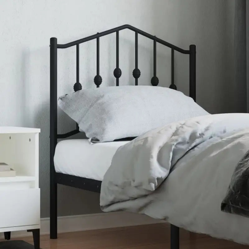 Ronde buizen hoofdbord van gepoedercoat staal voor elke slaapkamer - Zwart / 75 cm / 1 - Hoofdborden en voetborden