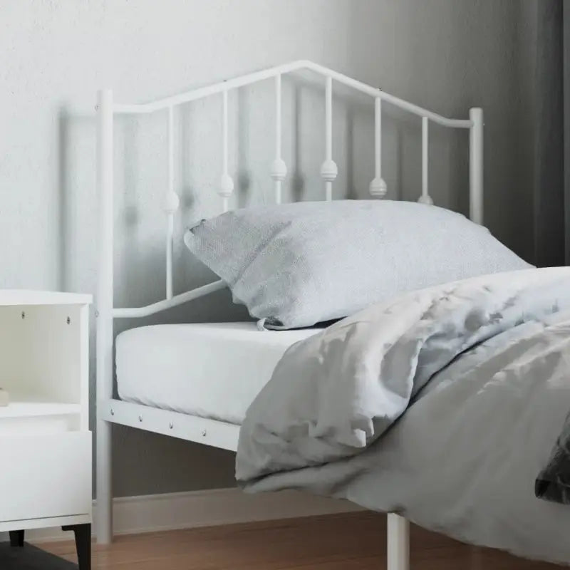 Ronde buizen hoofdbord van gepoedercoat staal voor elke slaapkamer - Wit / 90 cm / 1 - Hoofdborden en voetborden
