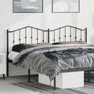 Ronde buizen hoofdbord van gepoedercoat staal voor elke slaapkamer - Zwart / 193 cm / 1 - Hoofdborden en voetborden