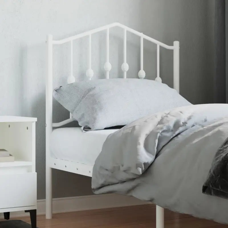 Ronde buizen hoofdbord van gepoedercoat staal voor elke slaapkamer - Wit / 75 cm / 1 - Hoofdborden en voetborden