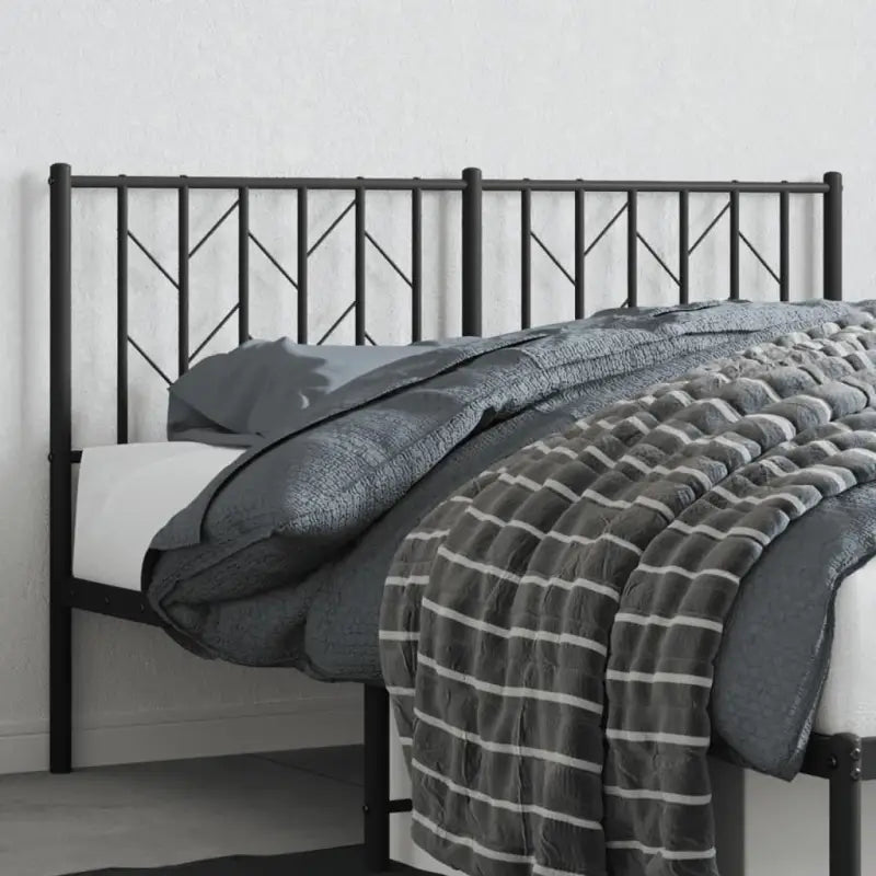Ronde buizen hoofdbord voor een stijlvolle slaapkamer uitstraling - Zwart / 140 cm / 1 - Hoofdborden en voetborden