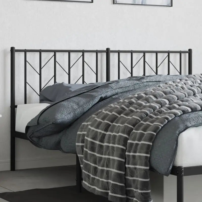 Ronde buizen hoofdbord voor een stijlvolle slaapkamer uitstraling - Zwart / 160 cm / 1 - Hoofdborden en voetborden