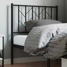 Ronde buizen hoofdbord voor een stijlvolle slaapkamer uitstraling - Zwart / 80 cm / 1 - Hoofdborden en voetborden