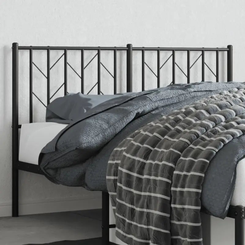 Ronde buizen hoofdbord voor een stijlvolle slaapkamer uitstraling - Zwart / 135 cm / 1 - Hoofdborden en voetborden