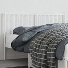 Ronde buizen hoofdbord voor een stijlvolle slaapkamer uitstraling - Wit / 140 cm / 1 - Hoofdborden en voetborden