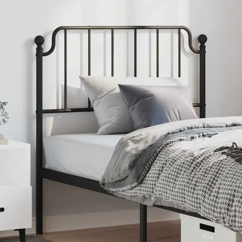 Ronde buizen hoofdbord voor een trendy en duurzame slaapkamer Look - Zwart / 100 cm / 1 - Hoofdborden en voetborden