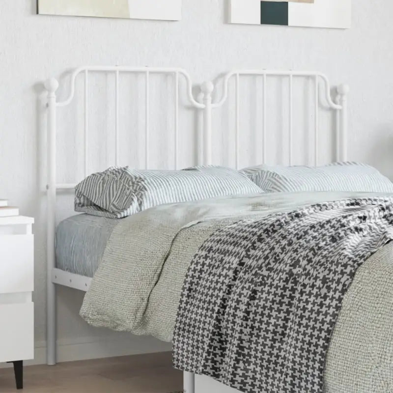 Ronde buizen hoofdbord voor een trendy en duurzame slaapkamer Look - Wit / 120 cm / 1 - Hoofdborden en voetborden