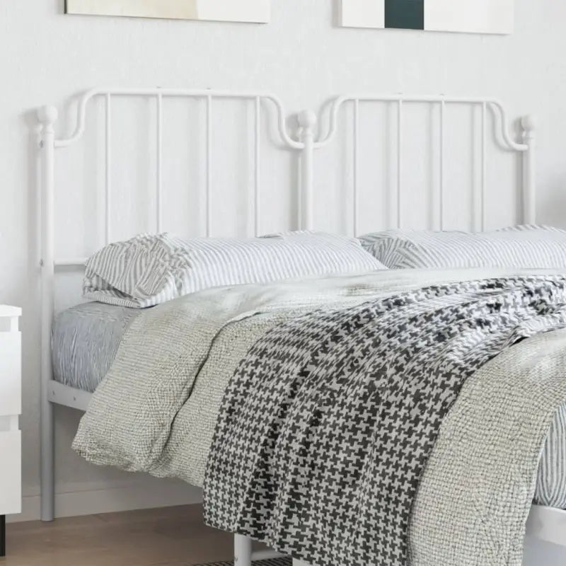 Ronde buizen hoofdbord voor een trendy en duurzame slaapkamer Look - Wit / 160 cm / 1 - Hoofdborden en voetborden
