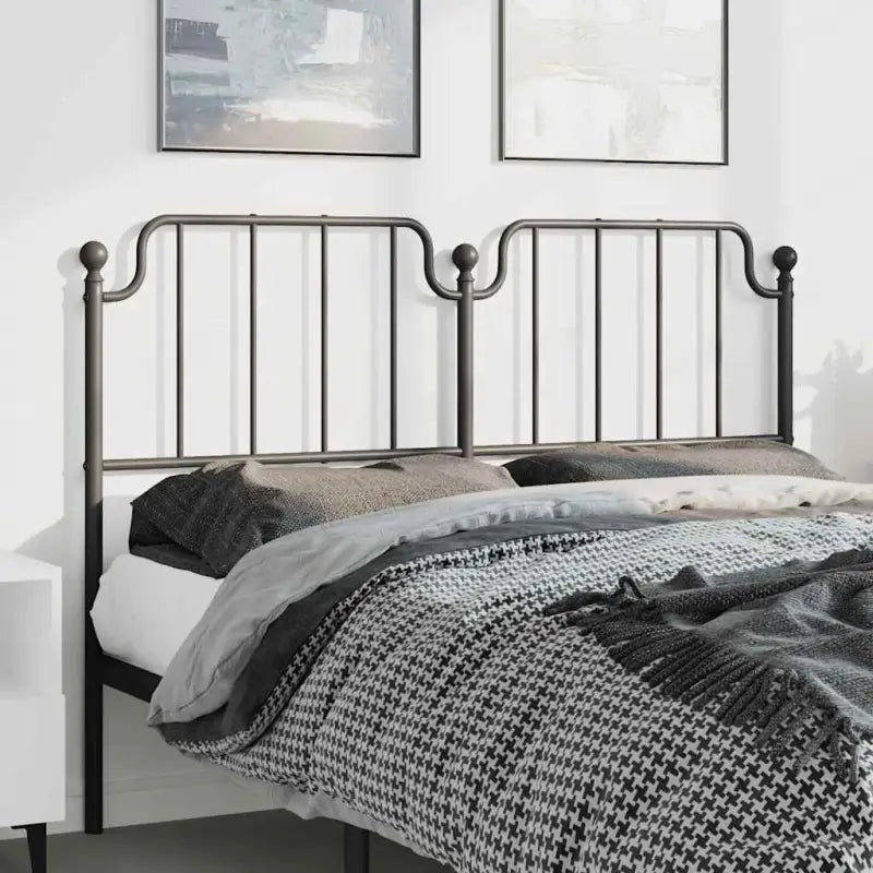 Ronde buizen hoofdbord voor een trendy en duurzame slaapkamer Look - Zwart / 150 cm / 1 - Hoofdborden en voetborden