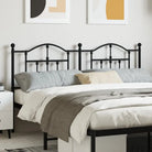 Ronde buizen hoofdbord voor een trendy en stevige slaapkamer uitstraling - Zwart / 160 cm / 1 - Hoofdborden