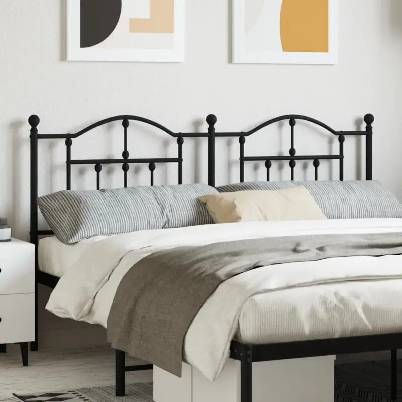 Ronde buizen hoofdbord voor een trendy en stevige slaapkamer uitstraling - Zwart / 160 cm / 1 - Hoofdborden