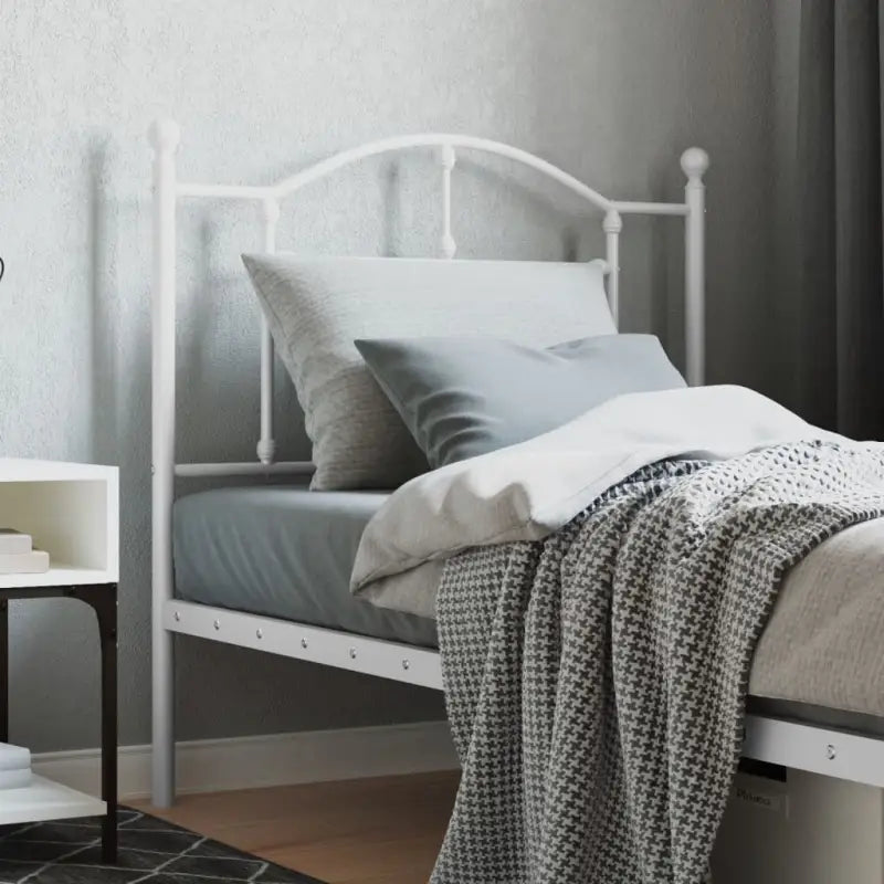 Ronde buizen hoofdbord voor een trendy en stevige slaapkamer uitstraling - Wit / 90 cm / 1 - Hoofdborden en voetborden