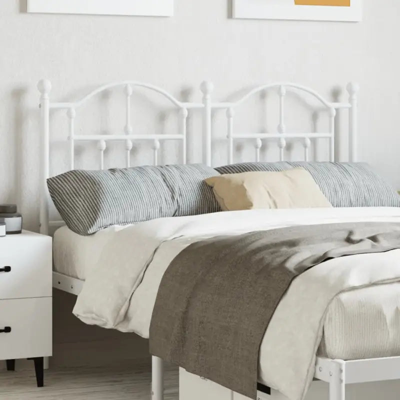 Ronde buizen hoofdbord voor een trendy en stevige slaapkamer uitstraling - Wit / 120 cm / 1 - Hoofdborden en voetborden