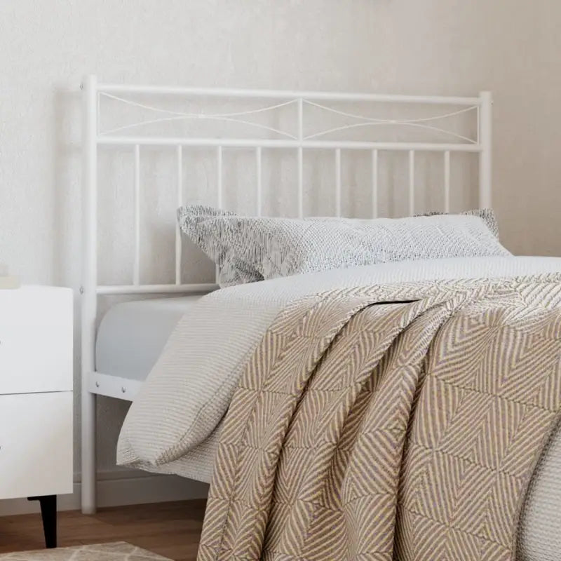 Ronde buizen houten hoofdborden voor een tijdloze slaapkamer uitstraling - Wit / 107 cm / 1 - Hoofdborden en voetborden