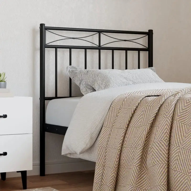 Ronde buizen houten hoofdborden voor een tijdloze slaapkamer uitstraling - Zwart / 75 cm / 1 - Hoofdborden en voetborden