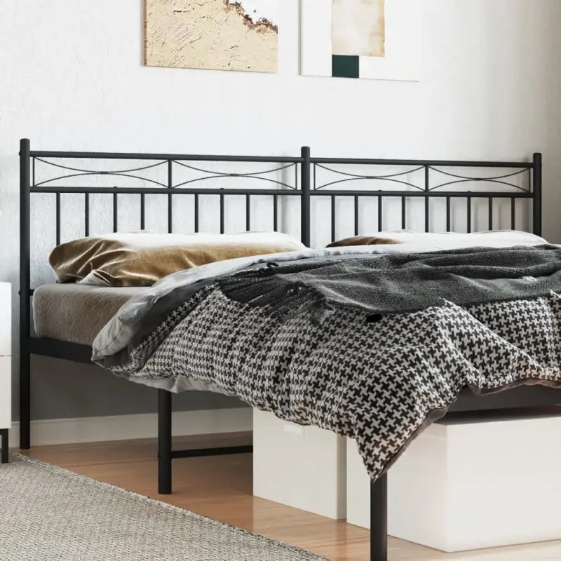 Ronde buizen houten hoofdborden voor een tijdloze slaapkamer uitstraling - Zwart / 200 cm / 1 - Hoofdborden