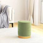 Ronde fluwelen hocker met opbergruimte voor comfortabel en praktisch gebruik - Mosterdgeel / 1 / Fluweel - Klapstoelen