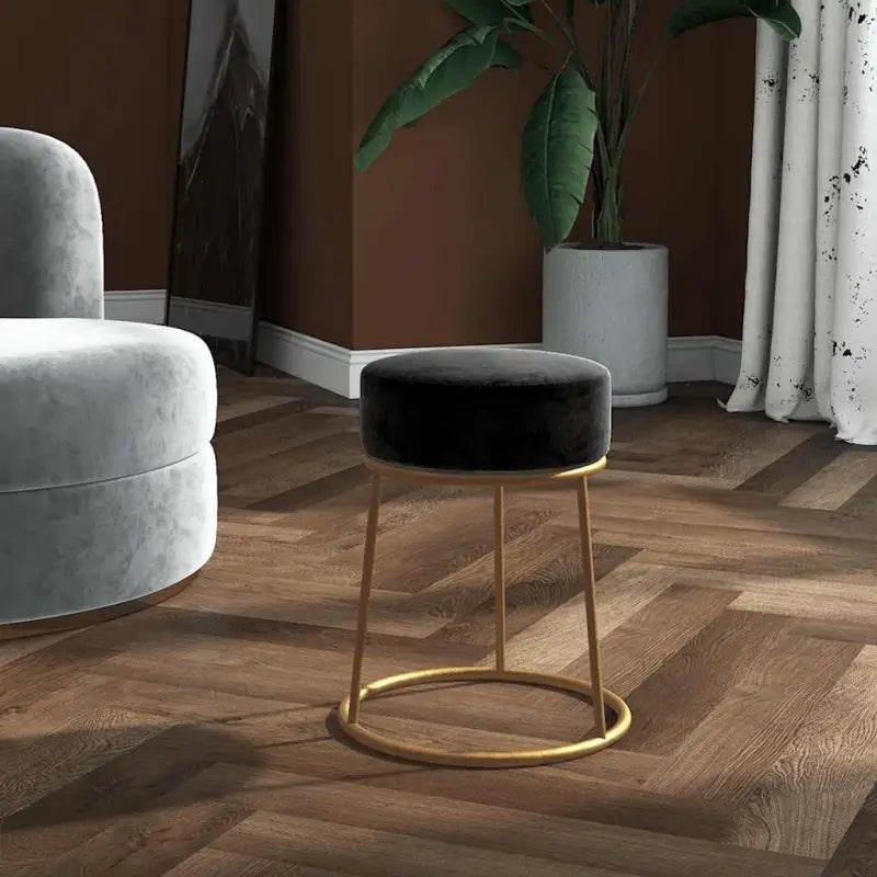 Ronde fluwelen poef voor stijl en comfort - Klapstoelen & krukken