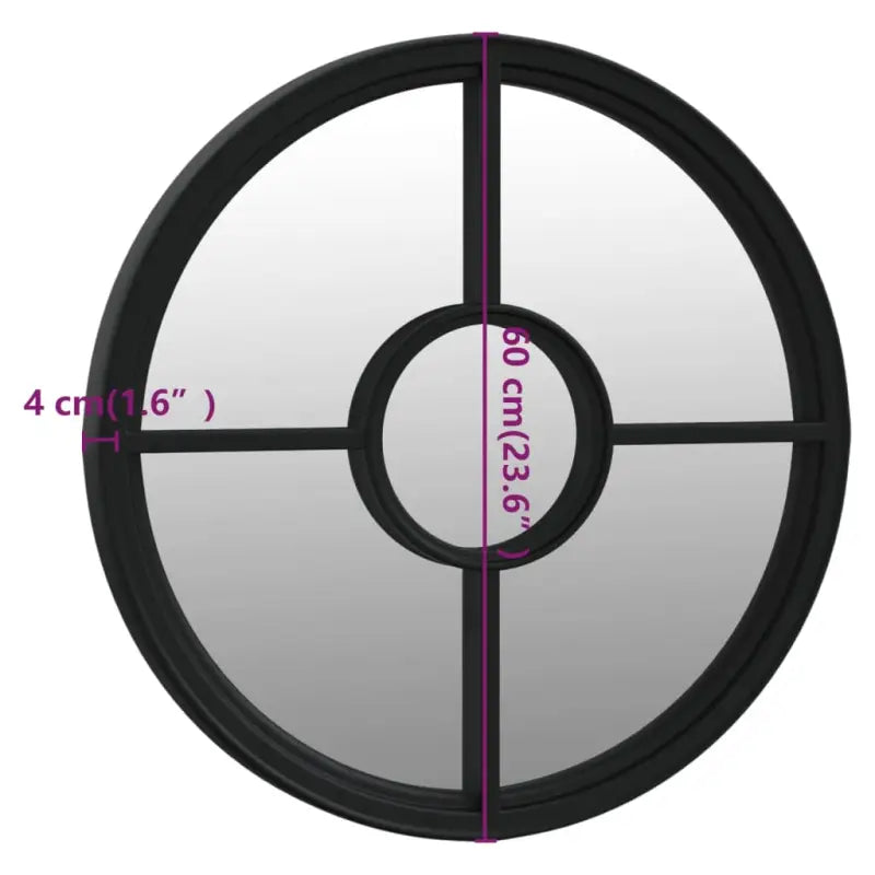 Ronde ijzeren spiegel voor buitenruimte - Spiegels