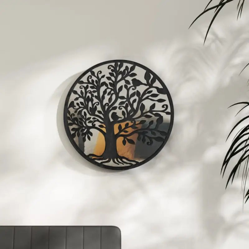 Ronde spiegel voor lichteffecten in donkere hoeken - Zwart / 60 x 2.5 cm / 1 - Spiegels