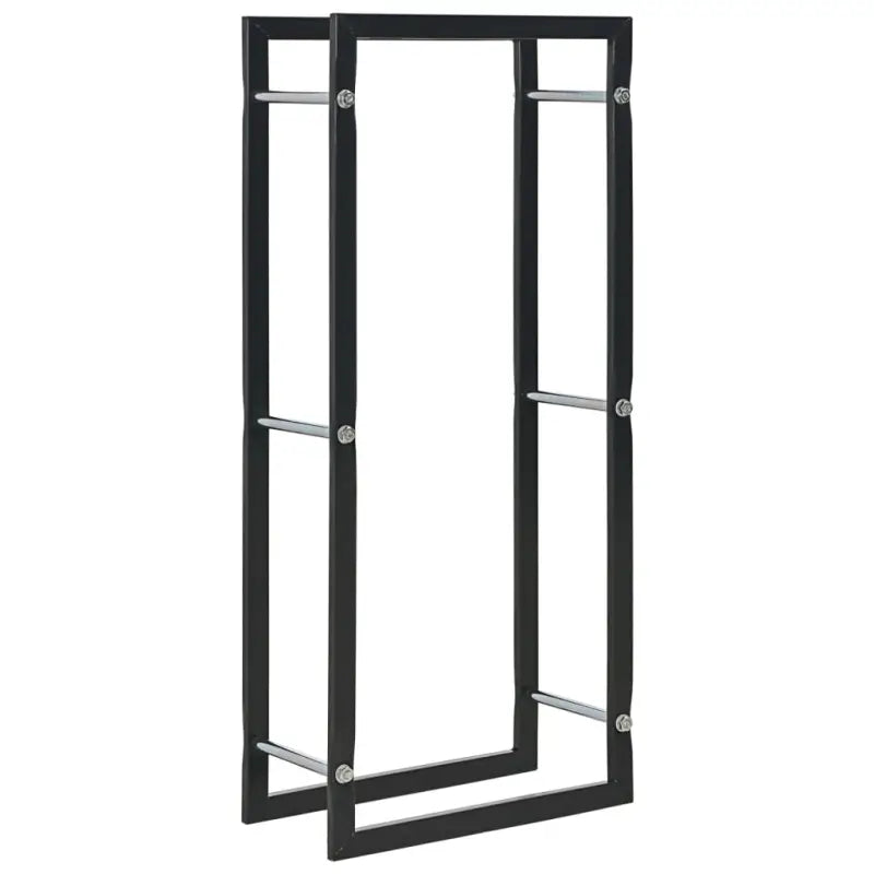 Ronde Stalen Houthaard voor stijlvolle houtopslag - 44 x 20 x 100 cm - Brandhoutrekken