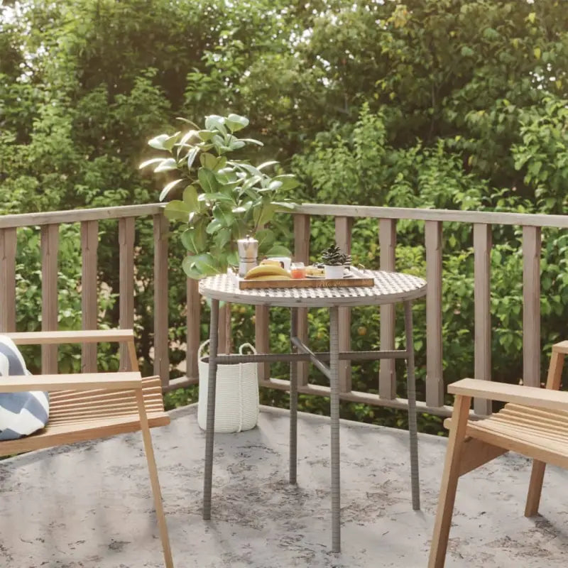 Ronde tuintafel voor genieten op tuin balkon of terras - Grijs / 1 - Tuintafels