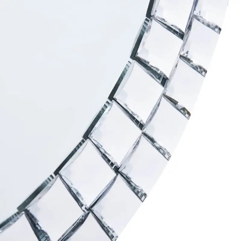 Ronde wandspiegel met acryl kristal rand van gehard glas - Spiegels