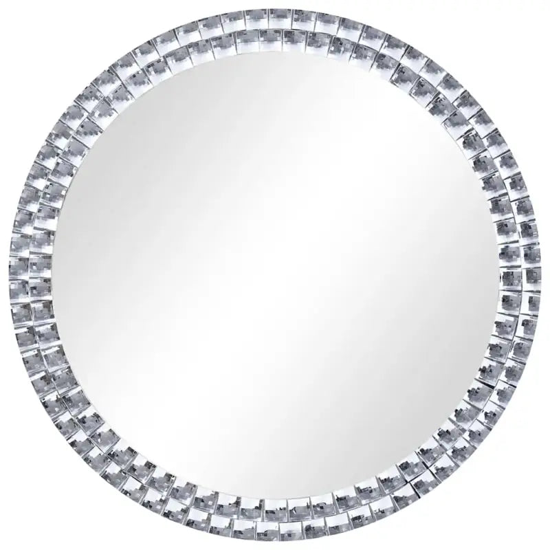Ronde wandspiegel met acryl kristal rand van gehard glas - Spiegels