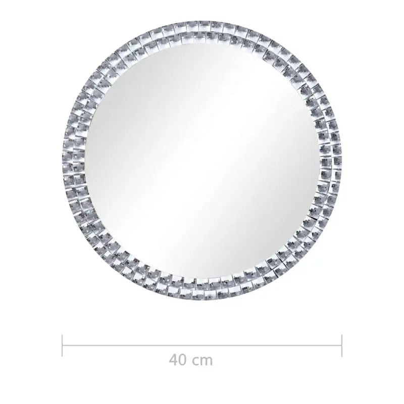 Ronde wandspiegel met acryl kristal rand van gehard glas - Spiegels