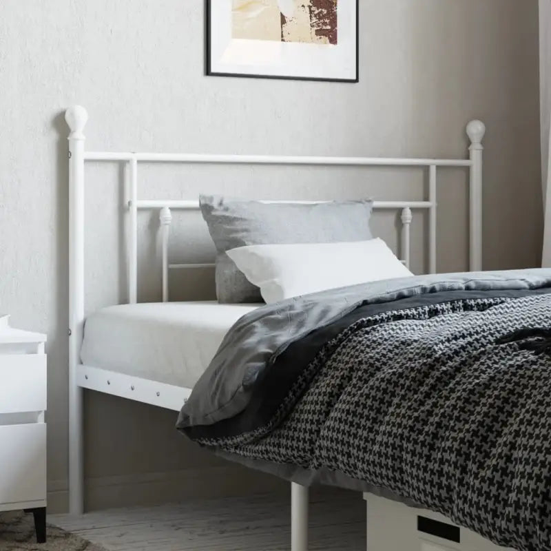 Ronded Buizen Hoofdbord voor een Strakke en Trendy Slaapkamer - Wit / 107 cm / 1 - Hoofdborden en voetborden