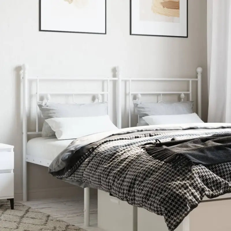 Ronded Buizen Hoofdbord voor een Strakke en Trendy Slaapkamer - Wit / 150 cm / 1 - Hoofdborden en voetborden