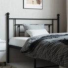 Ronded Buizen Hoofdbord voor een Strakke en Trendy Slaapkamer - Zwart / 107 cm / 1 - Hoofdborden en voetborden