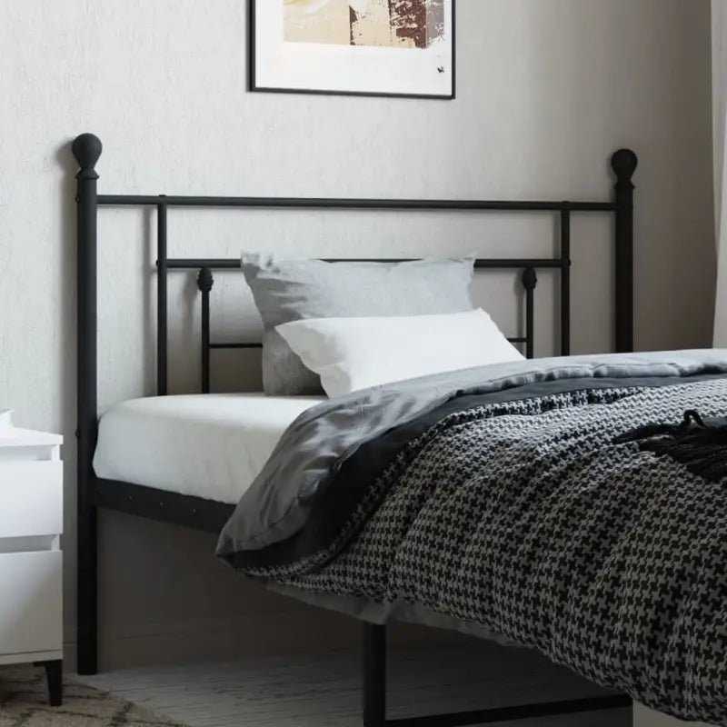 Ronded Buizen Hoofdbord voor een Strakke en Trendy Slaapkamer - Zwart / 107 cm / 1 - Hoofdborden en voetborden