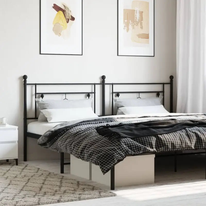 Ronded Buizen Hoofdbord voor een Strakke en Trendy Slaapkamer - Zwart / 193 cm / 1 - Hoofdborden en voetborden