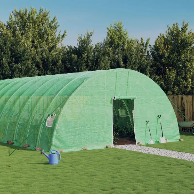Ruime Tuinkas voor Groenten en Planten in Duurzaam Polyethyleen - Groen / 8 x 6 x 2.85 m / 1 - Tuinkassen