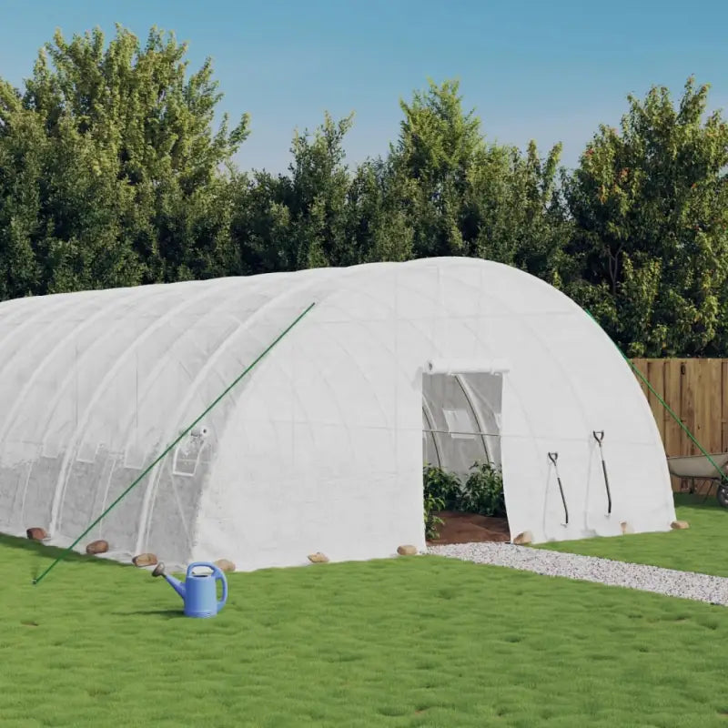 Ruime Tuinkas voor Groenten en Planten in Duurzaam Polyethyleen - Wit / 16 x 6 x 2.85 m / 1 - Tuinkassen
