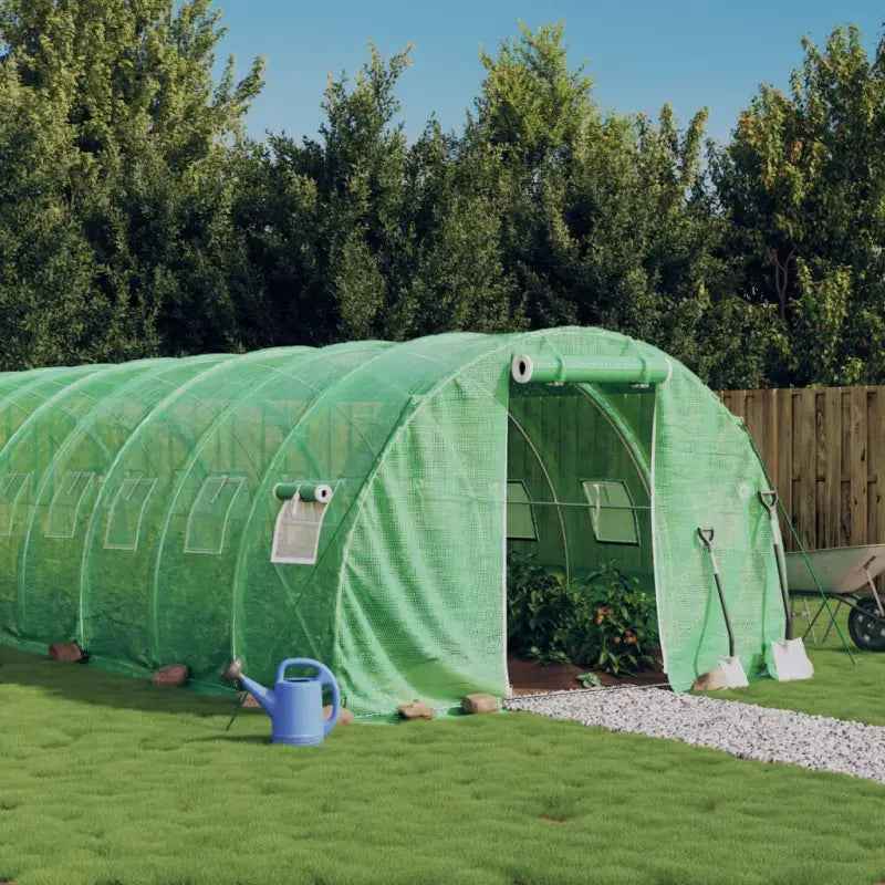 Ruime tuinkas voor planten groenten en fruit in duurzaam polyethyleen - Groen / 10 x 3 x 2 m / 1 - Tuinkassen