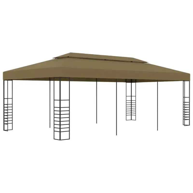 Ruime Tuinpaviljoen met vierkante details voor een stijlvolle buitenruimte - Taupe / 3 x 6 m - Partytenten & prieëlen