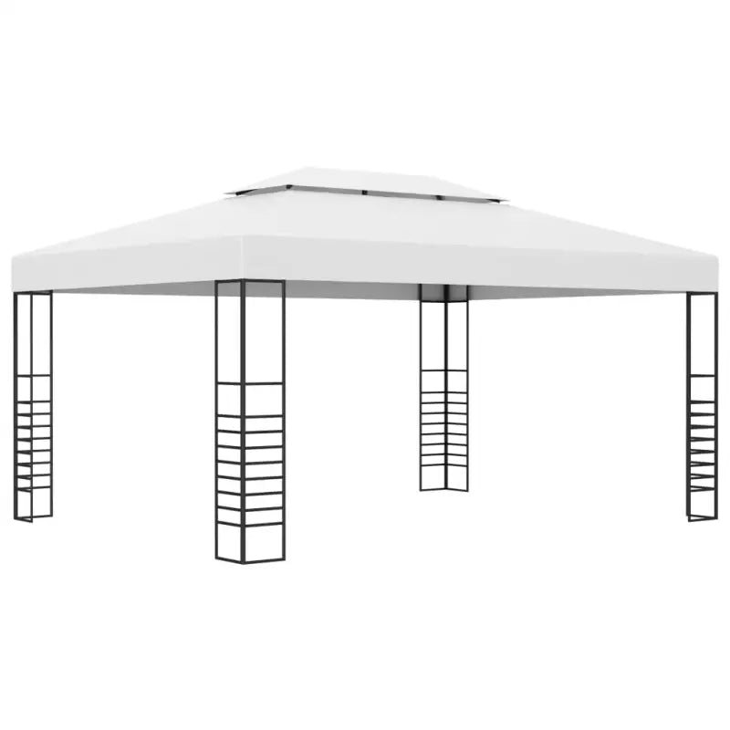 Ruime Tuinpaviljoen met vierkante details voor een stijlvolle buitenruimte - Wit / 3 x 4 m - Partytenten & prieëlen