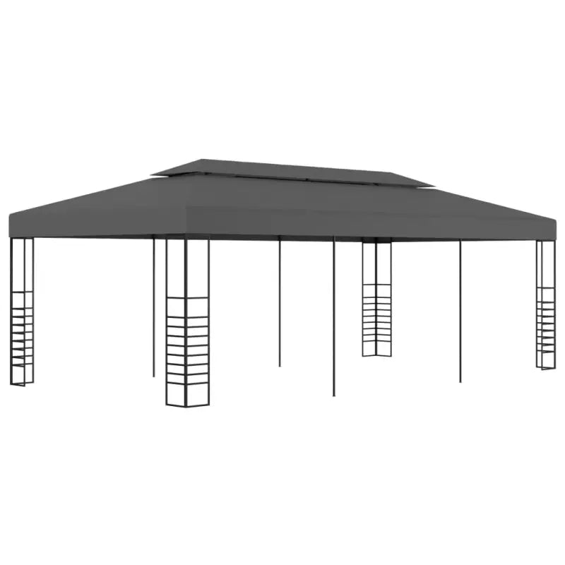 Ruime Tuinpaviljoen met vierkante details voor een stijlvolle buitenruimte - Antraciet / 3 x 6 m - Partytenten &