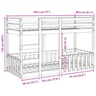 Ruimtebesparend stapelbedframe van massief grenenhout voor meerdere kinderen - Bedden & bedframes